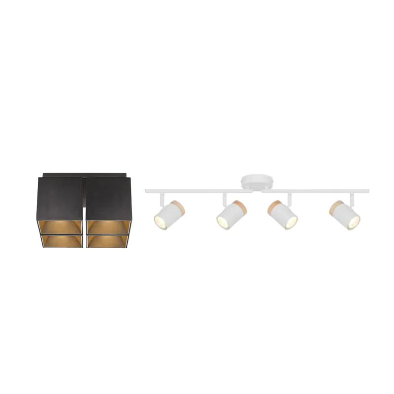 4 faretti a soffitto