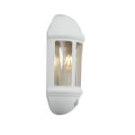 Ansell LED Luce Da Parete Latina Metà  Lanterna Bianca - Adatto per E27 Fino A 42W | IP65 - Sensore di Movimento e Luce