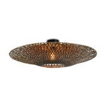 Good&Mojo Luce da soffitto Bali Bambù Nero L | Adatto per 1x E27 