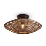 Good&Mojo Luce da soffitto Tanami Rattan Marrone | Adatto per 1x E27 