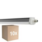 Confezione Multipack 10x Ledvance Stagna Reglette Stagna FLEX Cablaggio Entra/Esci 42W 6800lm - | IP66 - Sostitutiva 2x58W