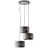 Brilliant Tyas Luce Pendente Metallo Nero Oro | 520mm - Adatto per 3x E27