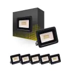 Confezione Multipack 6x Bright Choice Proiettore LED 20W 2000lm 100D - 840 Bianco Freddo | IP66 - Simmetrico