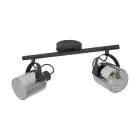 Eglo Luce da soffitto Berregas Acciaio Nero Cromo | IP20 - Adatto per 2x E27 